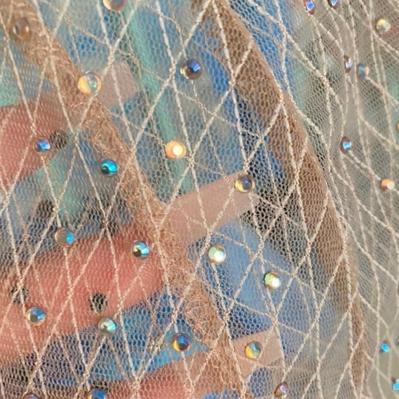 Nude Rhinestone Bodysuit - Picture 2 of 2